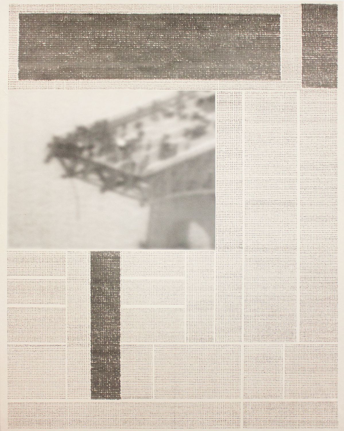 임장순, 1994년 10월 21일(성수대교 붕괴), 162.3x130cm, 한지에 연필, 먹, 디지털 프린트, 2021